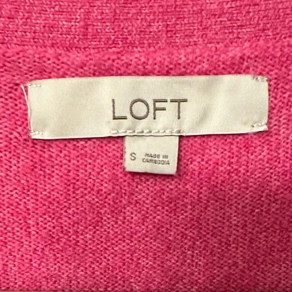 LOFT Vibrant Pink Cardigan Sweater - Picture 3 of 5
